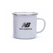 The Murray 500ml Mug - A drink bottle in silver with a handle and a logo on the side.