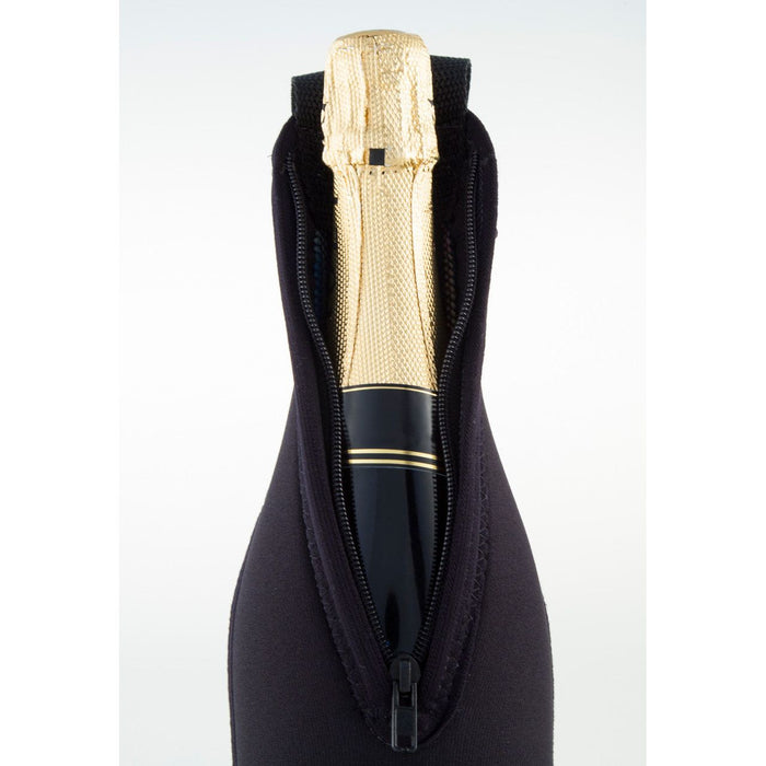 Zip up champagne bottle cooler