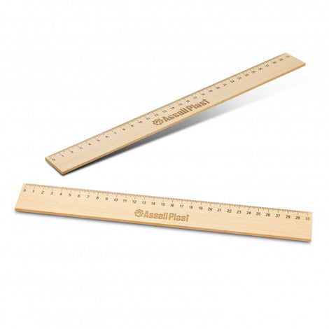Wooden 30cm Ruler - Custom Promotional Product