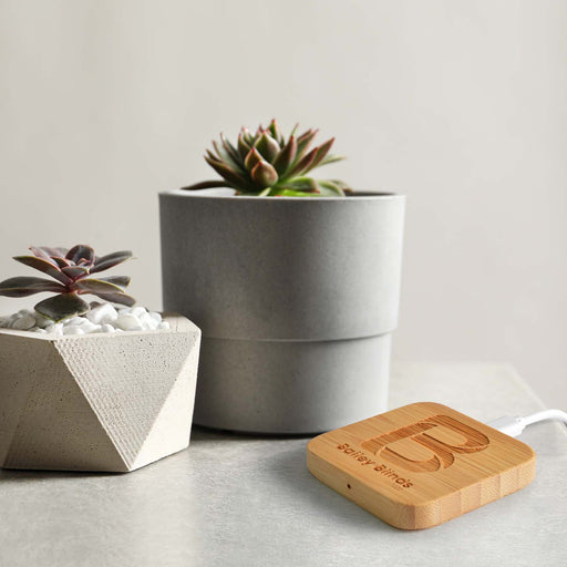Arc Bamboo Square Wireless Charger
