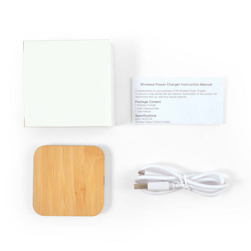 Arc Bamboo Square Wireless Charger