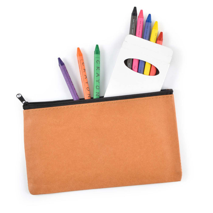 Kraft Pencil Case and Crayon Set