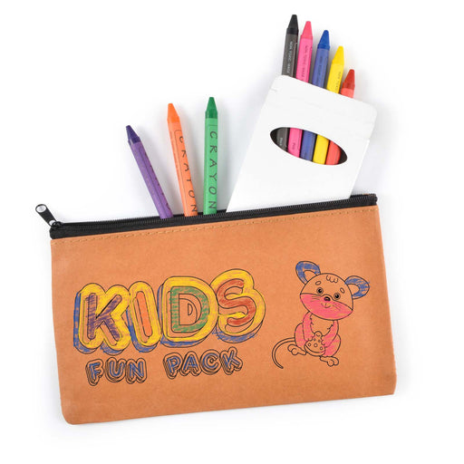 Kraft Pencil Case and Crayon Set