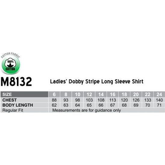 Dobby Stripe Long Sleeve Shirt - available in ladies and mens