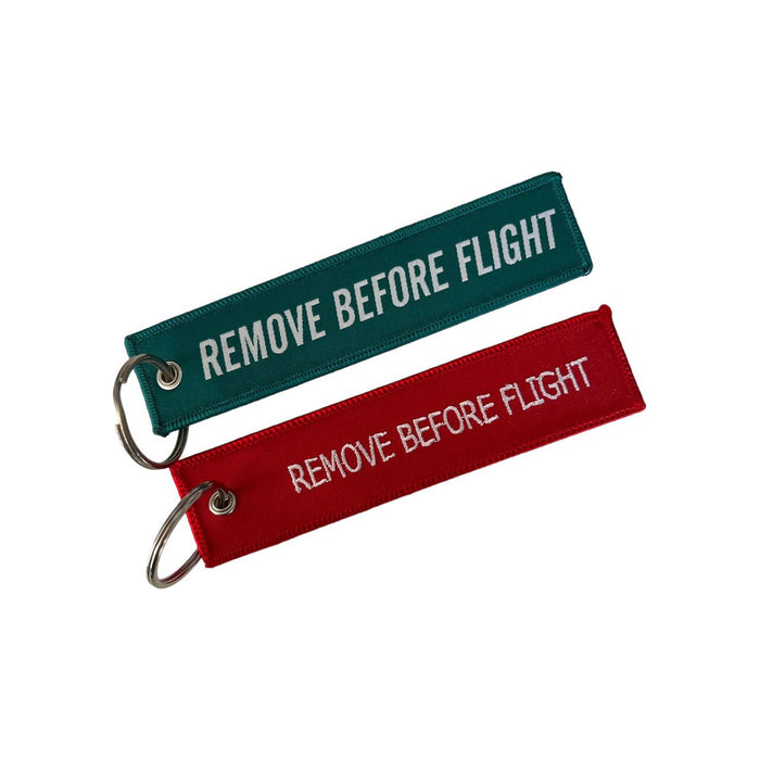 Logo Branded Remove Before Flight Key Chain - Custom Promotional Product