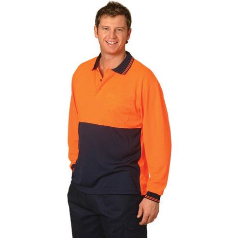 High Visibility Long Sleeve Polo