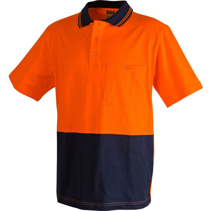 Cotton Jersey Two Tone Safety Polo