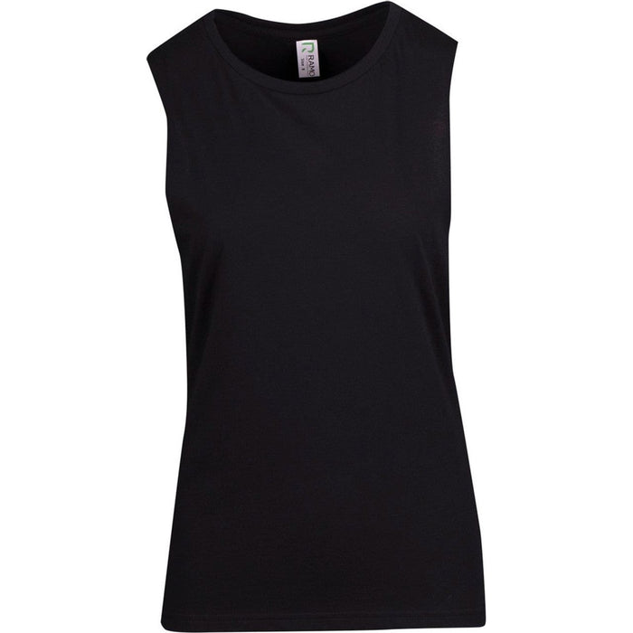 Ladies 160gsm 100% combed cotton sleeveless tee