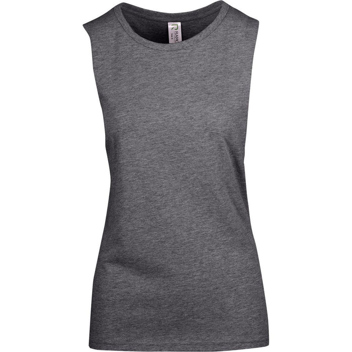 Ladies 160gsm 100% combed cotton sleeveless tee