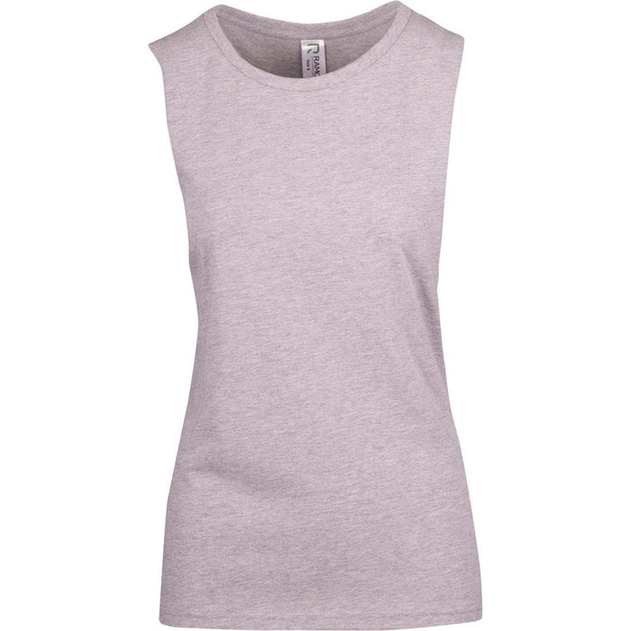 Ladies 160gsm 100% combed cotton sleeveless tee