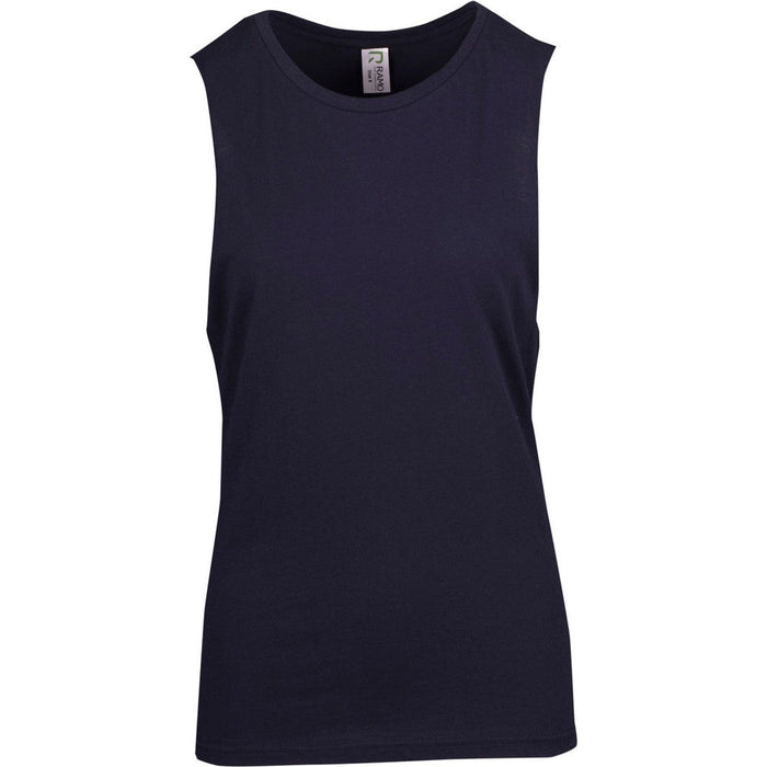 Ladies 160gsm 100% combed cotton sleeveless tee